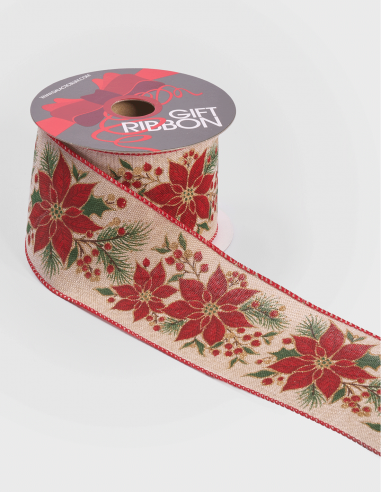 Cinta Polyester 64 mm Poinsetia