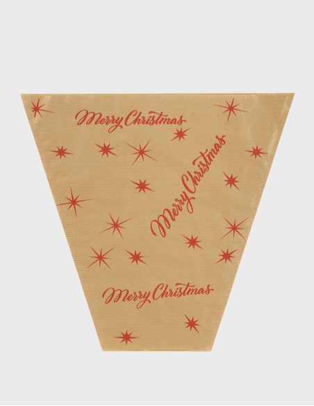Bolsa Kraft Plantas Merry Christmas
