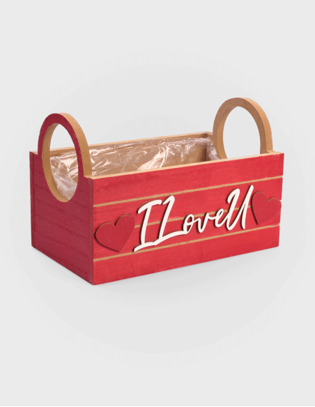 Boîte en Bois I Love You | Ideefleur SL