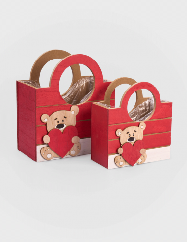 Boîte en Bois Teddy Bear (2 Unites)