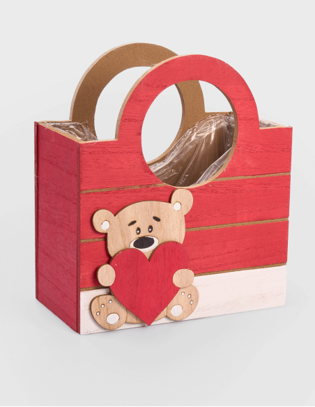 Caja Madera Teddy Bear (2 Unidades)