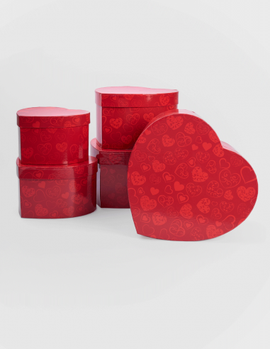 Cajas Corazones Rojos