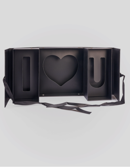 Boîte Noir en Carton I Love U | Ideefleur SL