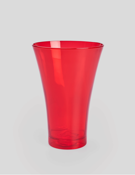 Vase Transparent 2 Rouge