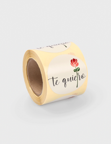 Etiqueta Adhesiva Redonda Te quiero