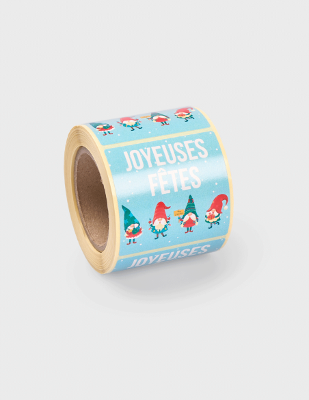 Quadratische Klebeetiketten  Joyeuses Fetes