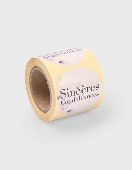 Autocollants Circulaires Sincères Condoléances