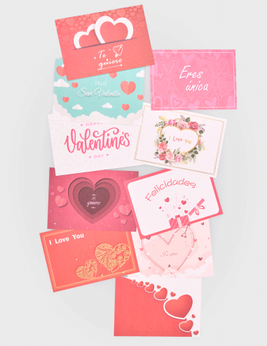 Tarjetas Simple Surtidas 3 San Valentín