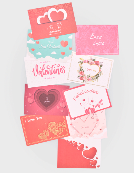 Cartes assorties simples 4 Saint Valentin | Ideefleur SL