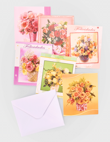 Karten Bücher Set Blumen