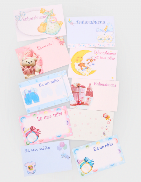 TARJETAS BRILLO MODELO BEBE