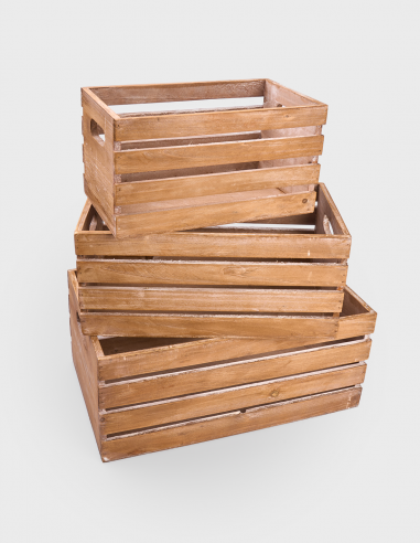 Caisse Brune en Bois Mod. B