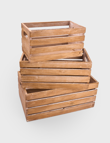 Caisse Brune en Bois Mod. B