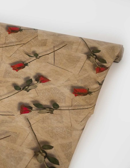 Rouleau de Papier non Tissé De-cofibre Romantique | Ideefleur SL