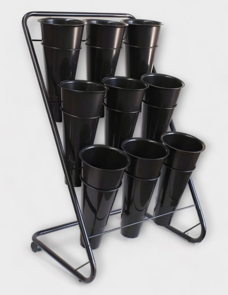 Présentoir 9 vases arrondis