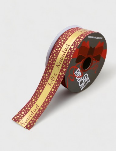 Cinta Polyester 38 mm Feliz Navidad