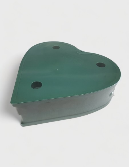 Coeur en Mousse Florale avec Support en Plastique