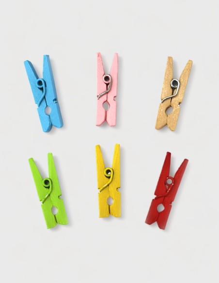 Mini Pinces en Bois