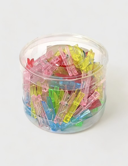 TRANSPARENTE KLAMMERN, 100 ARTIKEL