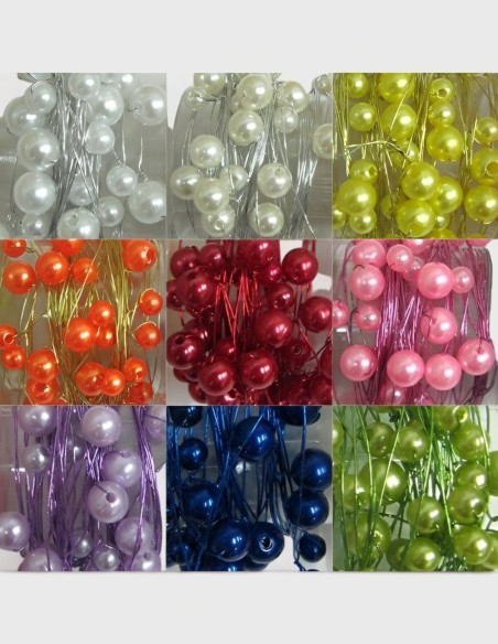 Perles décoratives sur fil  (9 m.)