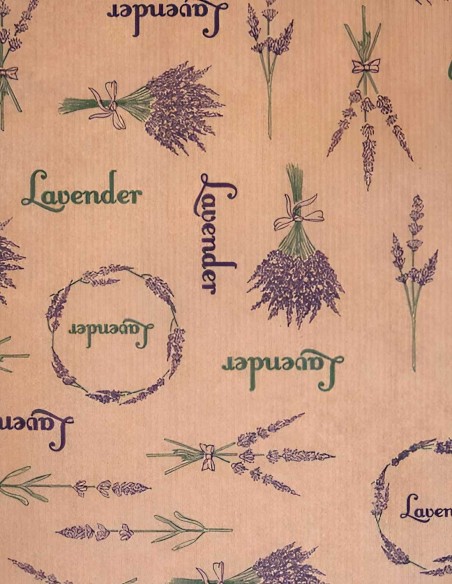 Rouleau Papier Kraft imprimé Lavande