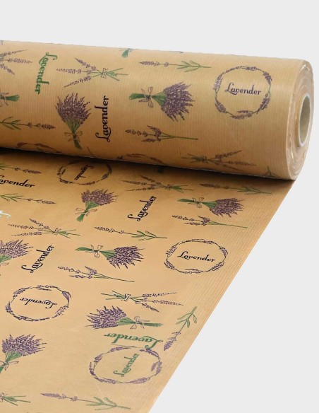 Rouleau Papier Kraft imprimé Lavande