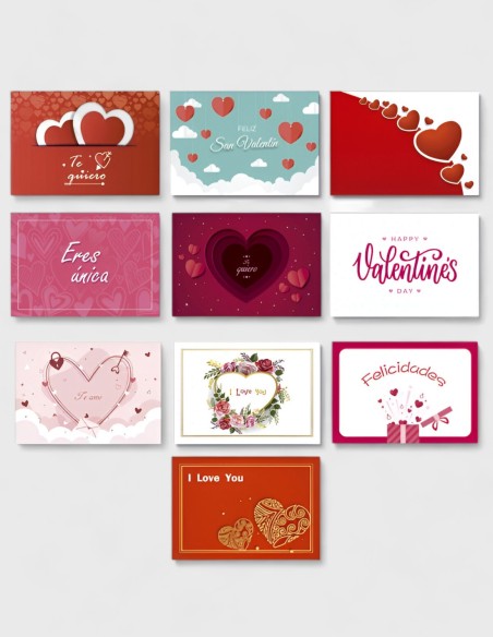 Cartes assorties simples 4 Saint Valentin | Ideefleur SL