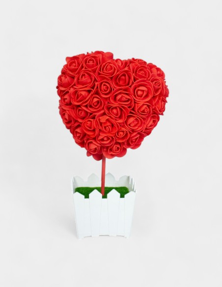 Pot de fleur coeur en mousse