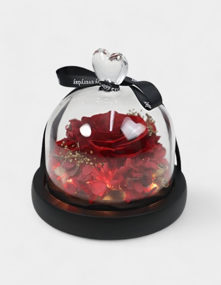 Dôme Rose Rouge avec Lumière