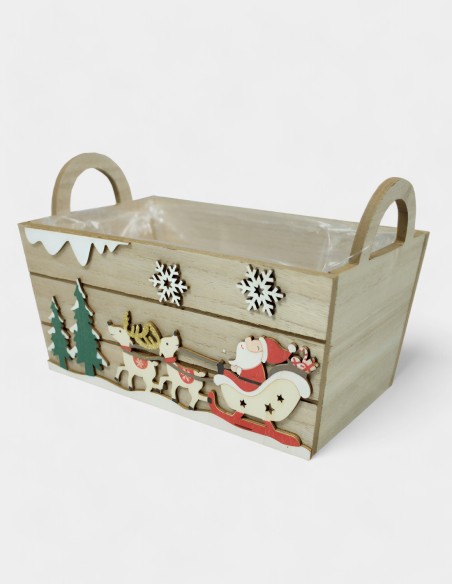 Boîte en bois du Père Noël - (Santa Claus)