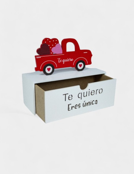Caja Madera Camión I Love U