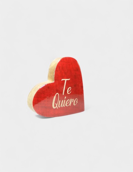 Ornement coeur en bois Te Quiero
