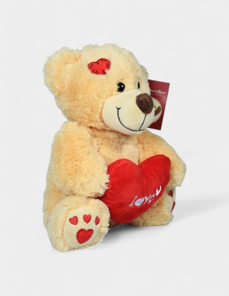 Peluche con Corazón Rojo