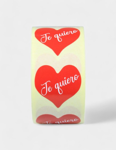 Étiquettes Adhésives en Forme de Coeur Te Quiero