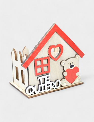 Caja Madera  Oso Te Quiero