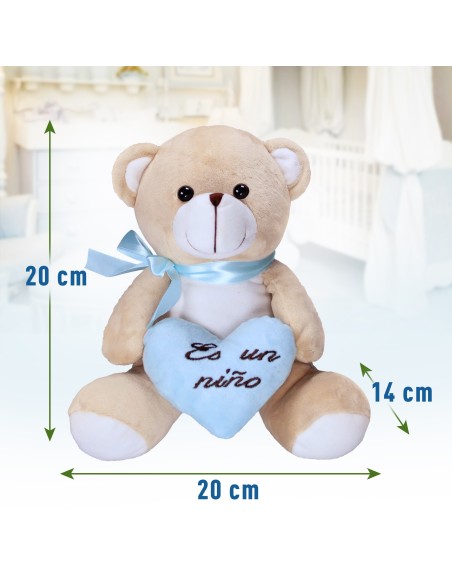 Peluche Ours Rose/Bleu clair