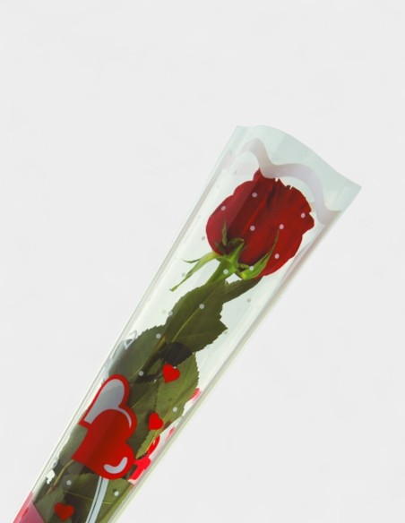HOUSSES À ROSES MODÈLE FENÊTRE CŒUR, 50 cm x Ø 14 cm x Ø 5 cm