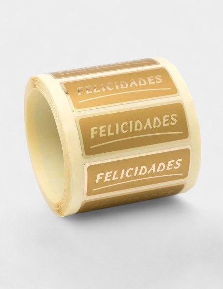 Etiquetas Felicidades Rectangular