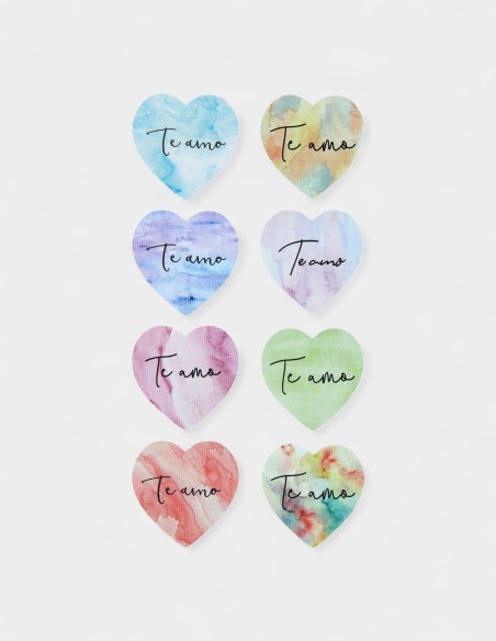 Étiquette en papier - Coeur Te Amo