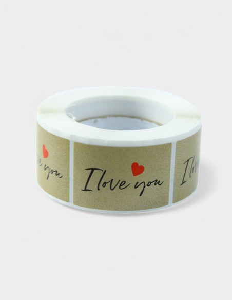 Etiquette Papier - I Love You