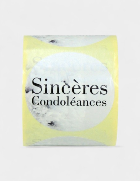 Autocollants Circulaires Sincères Condoléances