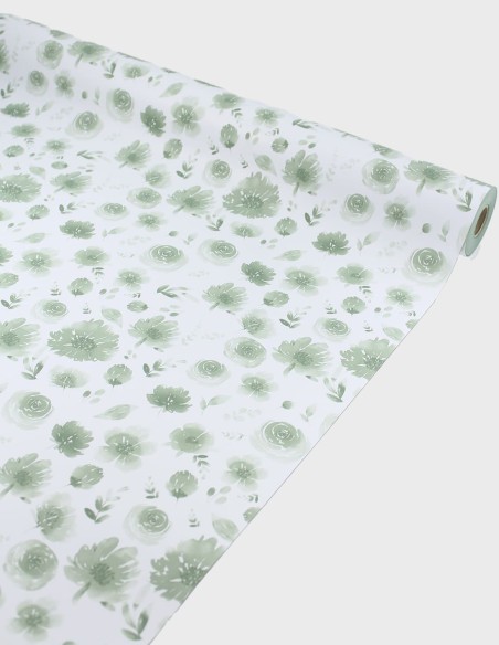 Cellophane Imprimé Floral Bicolore