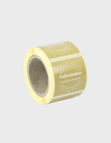 Etiquette Adhesive Felicidades - Deseo Que Te Guste