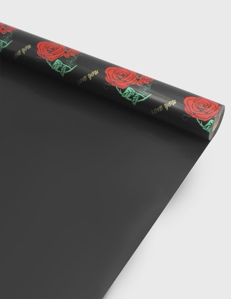 Cellophane Rose Rouge/Noir