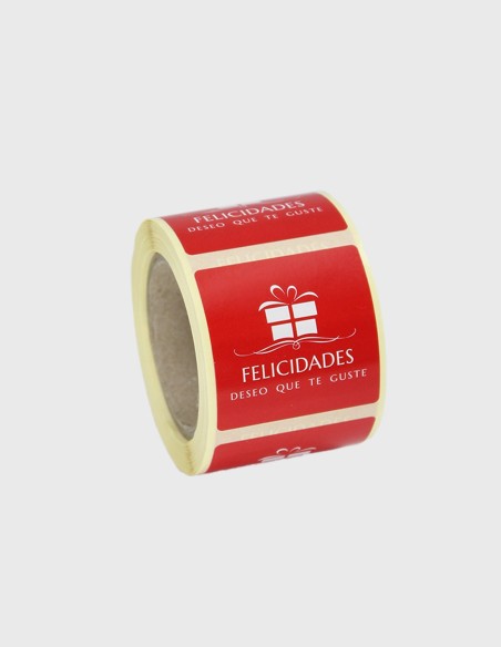 Étiquette adhésive Felicidades Deseo Que Te Guste