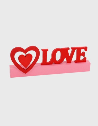 Décoration « Je t'aime » avec socle | Ideefleur SL