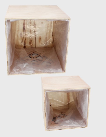 Romantisches Holzbox-Set (2-teilig)