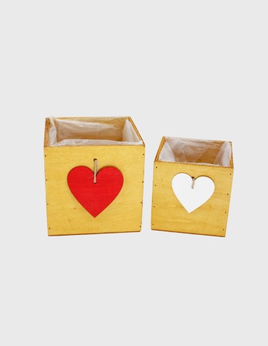 Boîte en Bois Cuori (2 pièces) | Ideefleur SL