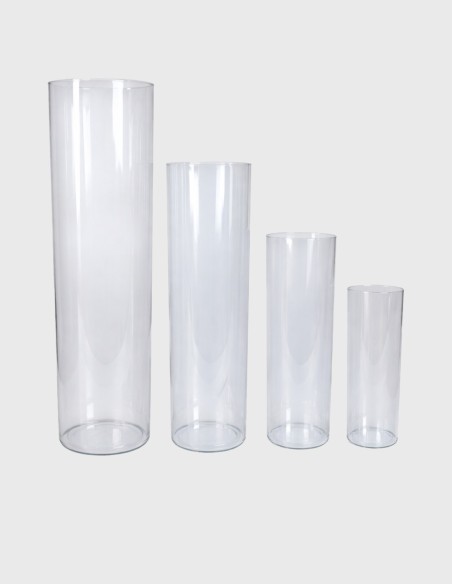 Zylindrische Vase aus Transparentem Acryl