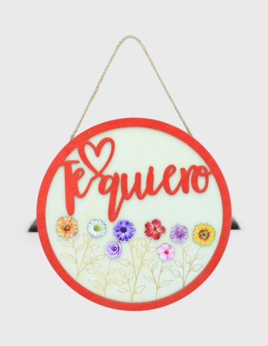 Ornement Rond Suspendu Rouge Te Quiero